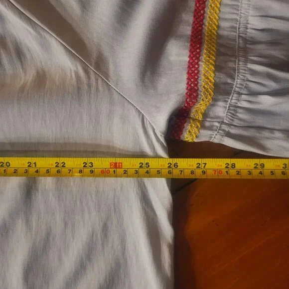 NWT! Hayden Light "Greige" Embroidered Peasant Boho Top Billowed Sleeve - Sz 2X - Picture 7 of 13